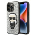 Karl Lagerfeld KLHCP14LGFKPG hard silikonové pouzdro iPhone 14 PRO 6.1" silver Glitter Flakes Ik