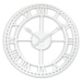 Kovové bílé nástěnné hodiny vintage 80 cm
