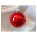 Vánoční ozdoby Velká vánoční koule 4 ks - tmavě červená lesklá