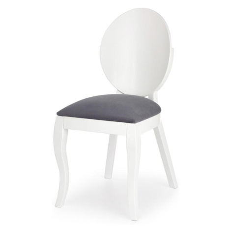 Židle Verdi dřevo/látka bílá/šedá 50x55x90 BAUMAX