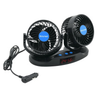 COMPASS ventilátor mitchell duo 2x130mm 12v na palubní desku s teploměrem 07224