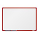 boardOK Bílá magnetická tabule s emailovým povrchem 60 × 90 cm, červený rám