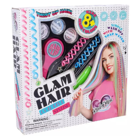 Zdobení vlasů dívčí kreativní set s vlasovými křídami v krabici POLESIE