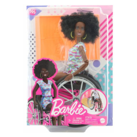 Popron.cz Barbie Modelka na invalidním vozíku v overalu se srdíčky HJT14