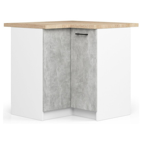 Kuchyňská skříňka OLIVIA S90/90 - bílá/beton Akord