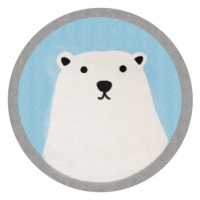 ELIS DESIGN Dětský kulatý koberec - Lední medvěd
