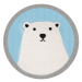 ELIS DESIGN Dětský kulatý koberec - Lední medvěd