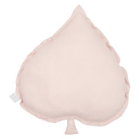 Cotton & Sweets Lněný polštář lipový list pudrově růžová 38×43 cm
