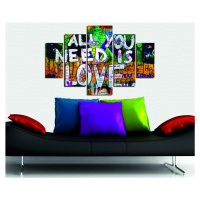 ASIR Sada nástěnných obrazů ALL YOU NEED IS LOVE 92 cm MDF