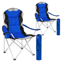 tectake 401296 kempingové židle polstrované - modrá - modrá