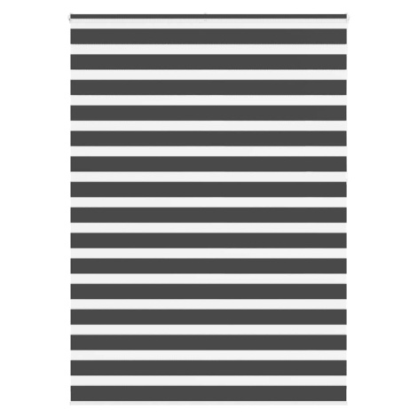 vidaXL Zebra roleta černá 165x230 cm šířka látky 160,9 cm polyester