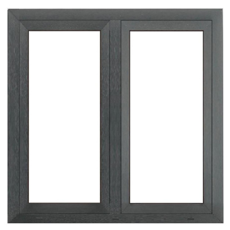 Okno symetrické 146,5x143,5 bílá/antracit BAUMAX