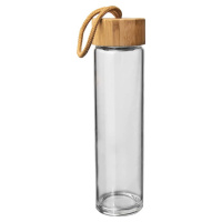 Skleněná láhev na vodu s bambusovým víčkem Orion, 500 ml
