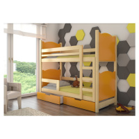 ArtAdrk Dětská patrová postel MARABA Barva: borovice / oranžová
