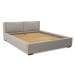 Světle šedá čalouněná dvoulůžková postel s roštem 140x200 cm Dreamer – Scandic