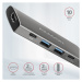 AXAGON HMC-5G2, USB 10Gbps hub, porty 2x USB-A, 2x USB-C, HDMI 4k/60, PD 100W, kabel USB-C 13cm