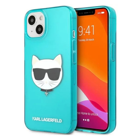 Kryt Karl Lagerfeld KLHCP13SCHTRB iPhone 13 mini 5,4" blue hardcase Glitter Choupette Fluo (KLHC