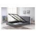 Čalouněná postel Denholm, 160x200, šedá, bez matrace