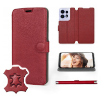 Pouzdro Mobiwear pro Motorola Edge 50 Pro Dark Red L