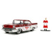 Autíčko vánoční Chevrolet 1957 Jada kovové s otevíratelnými dveřmi a figurkou Santa Claus délka 