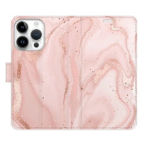 iSaprio flip pouzdro RoseGold Marble pro iPhone 15 Pro