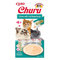 Inaba Churu cat snack Kuře s krabí příchutí 4x14g