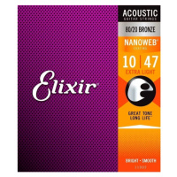 Elixir Acoustic 80/20 Bronze with NANOWEB .010 - .047