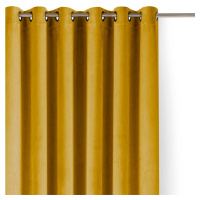 Sametový dimout závěs v hořčicové barvě 140x175 cm Velto – Filumi