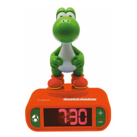 Budík s 3D figurkou Super Mario Yoshi