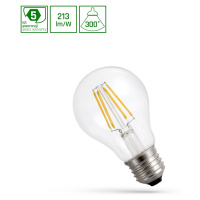 LED GLS E-27 230V 6.8W COG A-CLASS Studená bílá CLEAR SPECTRUM 5Y WARRANTY WARRANTY