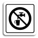 Accept Piktogram "zákaz pití vody" (80 × 80 mm) (bílá tabulka - černý tisk)