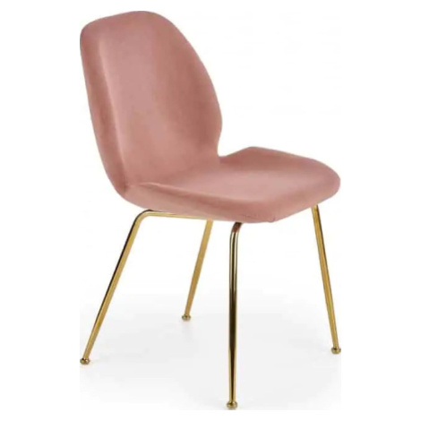 Halmar Jídelní židle K381 - růžová/zlatá