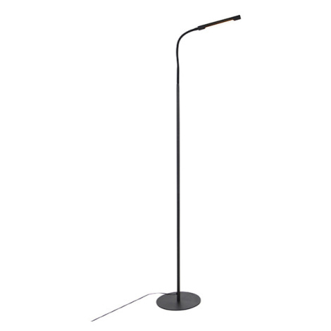 Designová stojací lampa černá včetně LED s dotykovým stmívačem - Palka QAZQA