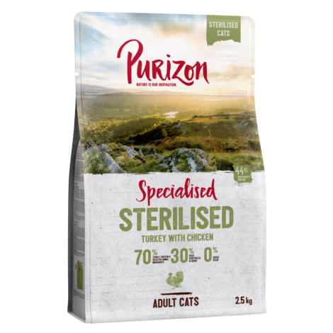 Purizon Sterilised Adult krůta & kuře - bezobilné - 2,5 kg
