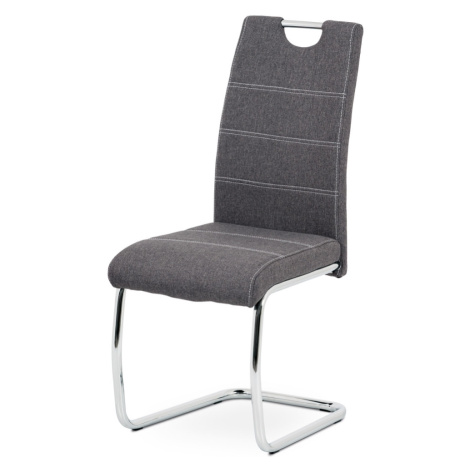 Jídelní židle LENUS, šedá látka/chrom Autronic