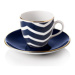 Turecký kávový set 2 šálků s podšálky, modrá vlna - Selamlique