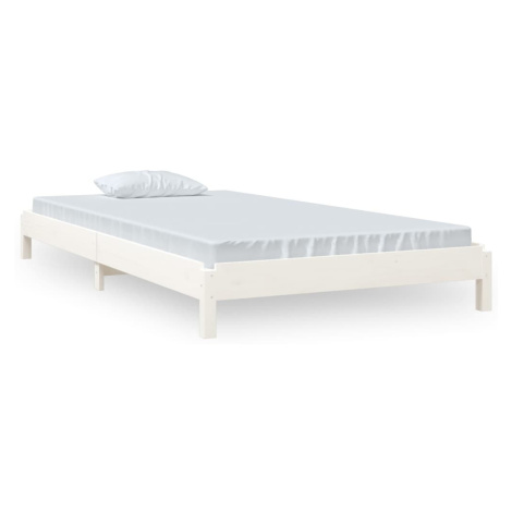 vidaXL Stohovatelná postel bílá 100 x 200 cm masivní borovice