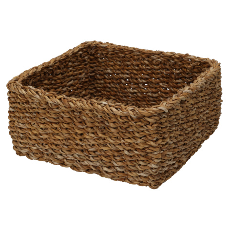 H&L Čtvercový košík z mořské trávy velký (26x26x12 cm, přírodní)