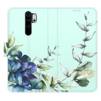 iSaprio flip pouzdro Blue Flowers pro Xiaomi Redmi Note 8 Pro