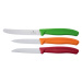 Nerezové kuchyňské nože VICTORINOX SWISS CLASSIC s barevnými rukojeťmi 3 ks