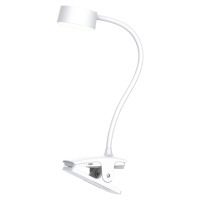 Solight LED stolní nabíjecí lampička, 2W, 210lm, 3CCT, bílá, clip WO3001-W