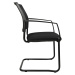Topstar Síťovaná stohovací židle, křeslo na pružné podnoži, bal.j. 2 ks, černý sedák, černý pods