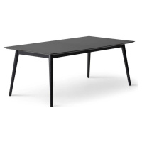 Černý rozkládací jídelní stůl s černou deskou 100x210 cm Meza – Hammel Furniture