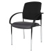 eurokraft pro Židle pro návštěvy, bal.j. 2 kusy, čalouněné opěradlo, černá, sedák antracitová