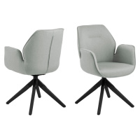 Dkton Designová židle Ariella světle šedá - černá