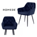 HOMEDE Designová židle Argento námořnická modrá