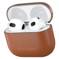 AlzaGuard Genuine Leather Case pro AirPods 2021 sedlově hnědé