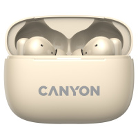 Canyon OnGo 10 ANC, TWS-10 ANC+ENC sluchátka s mikrofonem, béžová