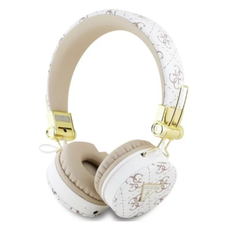 Sluchátka Guess Bluetooth ENC over-ear headphones GUBH70E4PTMH white 4G Triangle Round Shape (GU