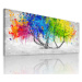 Obraz na plátně COLORS TREE A různé rozměry Ludesign ludesign obrazy: 120x50 cm